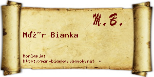 Már Bianka névjegykártya